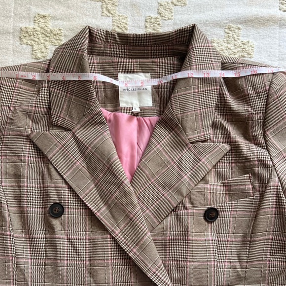 Avec Les Filles Plaid Trench Coat - Picture 8 of 13